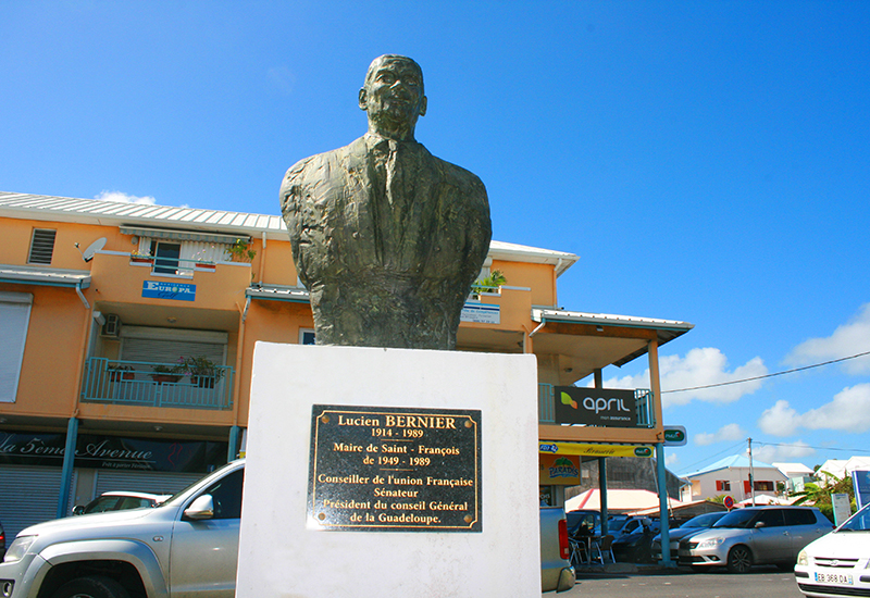 City of Saint-François, Guadeloupe. Bust of Lucien Bernier