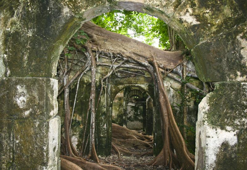 Cells of the old Petit-Canal jail in Guadeloupe