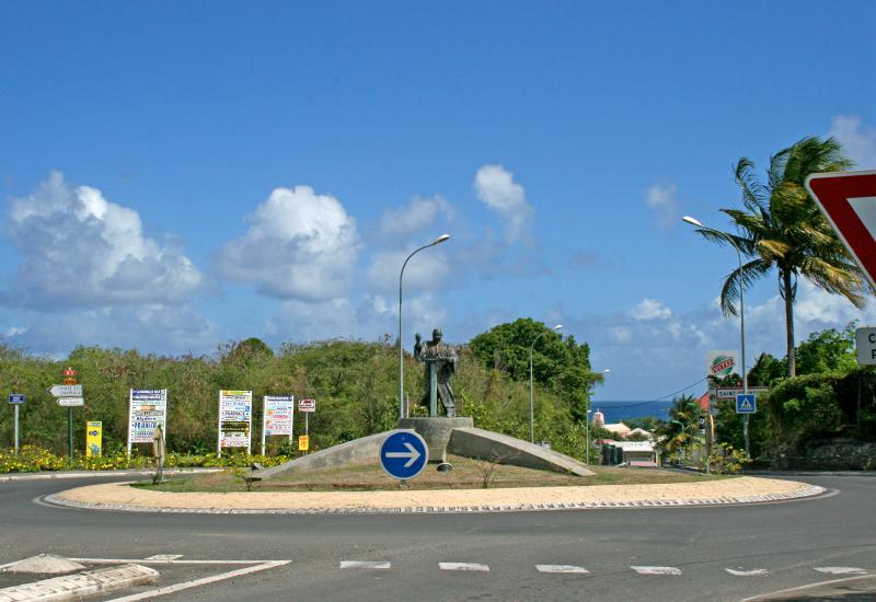 At the roundabout of Morne Pradel and Martin Luther King Avenue