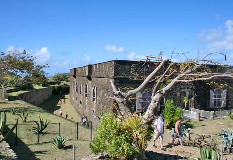 The islands of Saintes, city of Terre de Haut, Fort Napoléon. Barracks housing museum halls