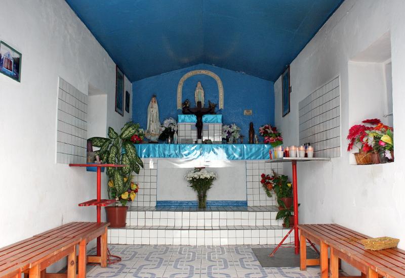 Guadeloupe, island of La Désirade - Chapel Notre-Dame du Calvaire. Place of devotions