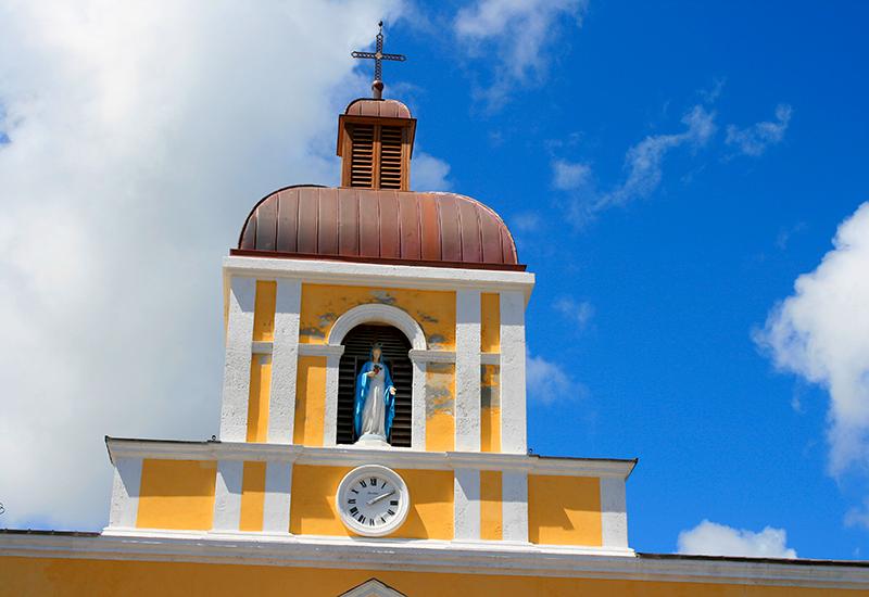 Grand-Bourg, Guadeloupe (French West Indies) The recently restored bell tower