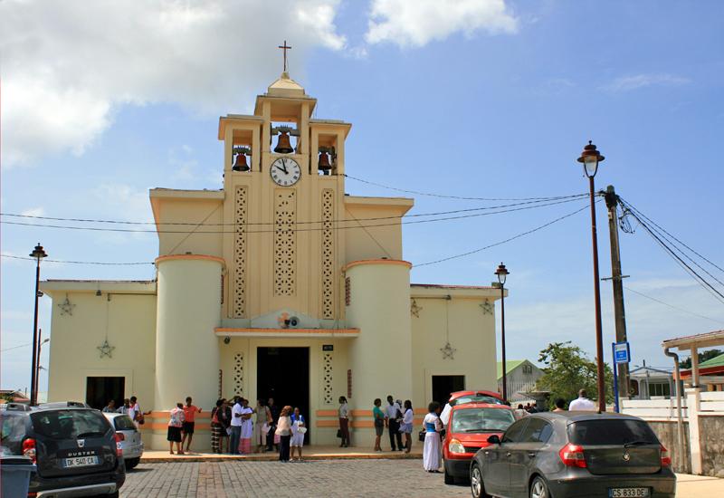 Guadeloupe, Town of Baie-Mahault, Saint-Jean-Baptiste Church: Exit of Ascension Day