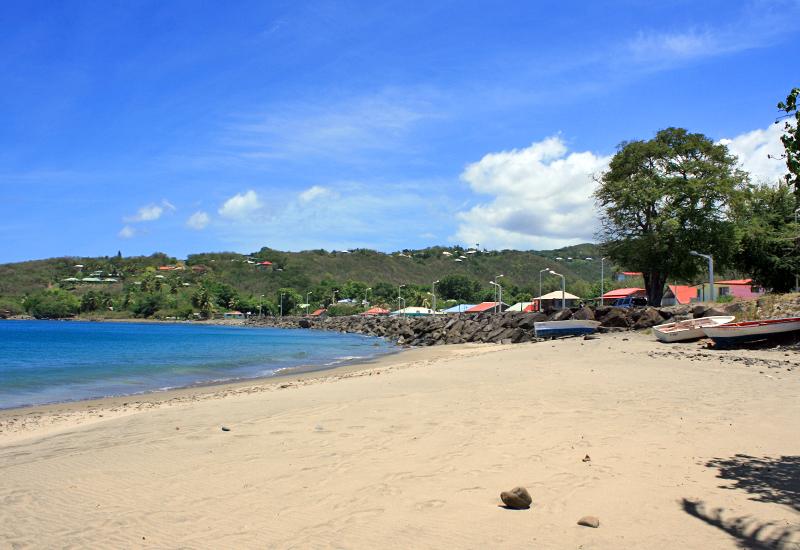 The small beach of Anse Ferry, Deshaies, Guadeloupe
