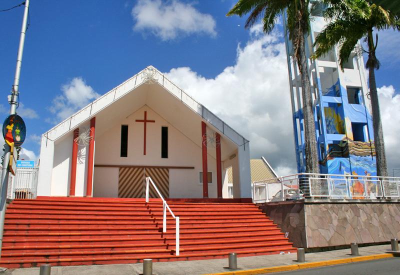 St. Louis Church - Le Gosier, Guadeloupe. Porch