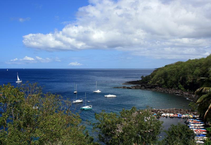 Anse Dupuy - Vieux-Fort city: view from the embroidery center