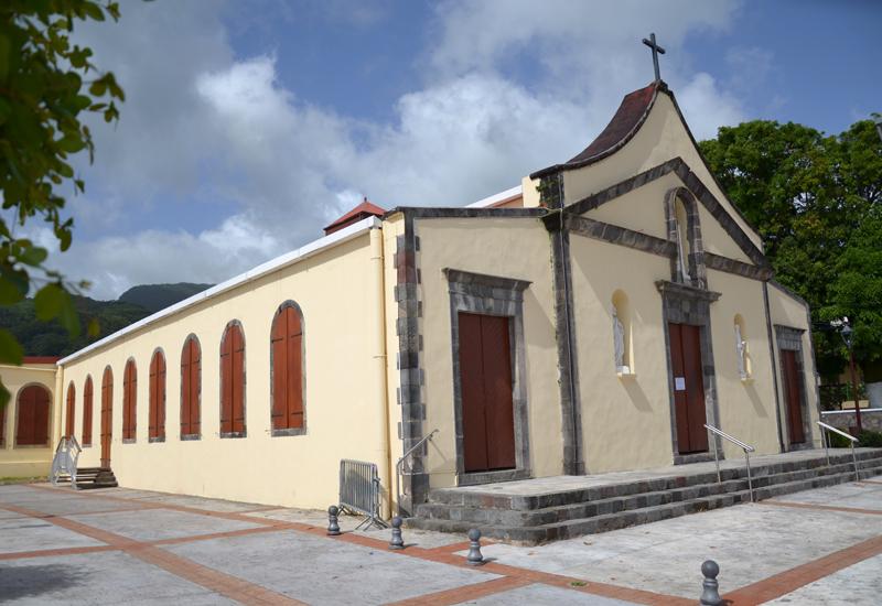 St. Augustin Church - St. Claude, Guadeloupe: facade inspired by Latin American buildings.