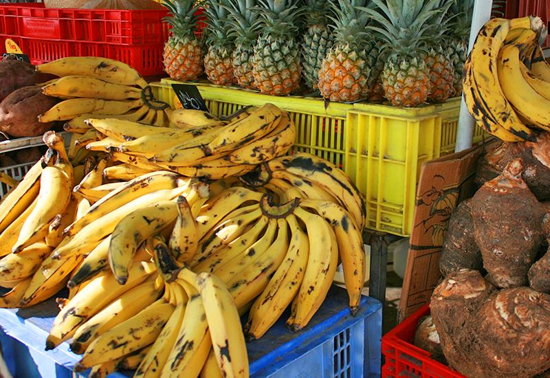  Plantain, pineapple and other local fruits