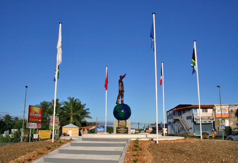 Statue of Nelson Mandela, in Les Abymes, inaugurated on March 10, 2014