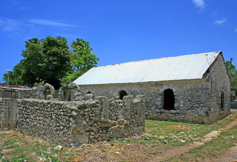 Guadeloupe. Former prison of Anse-Bertrand. One of the two buildings is still well preserved