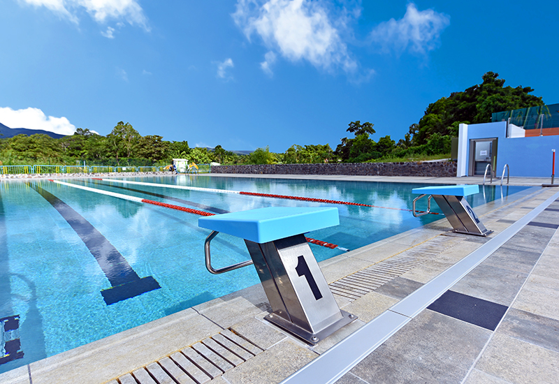 Thermo-Ludic René Toribio center in Lamentin, Guadeloupe. A 25 m sport pool