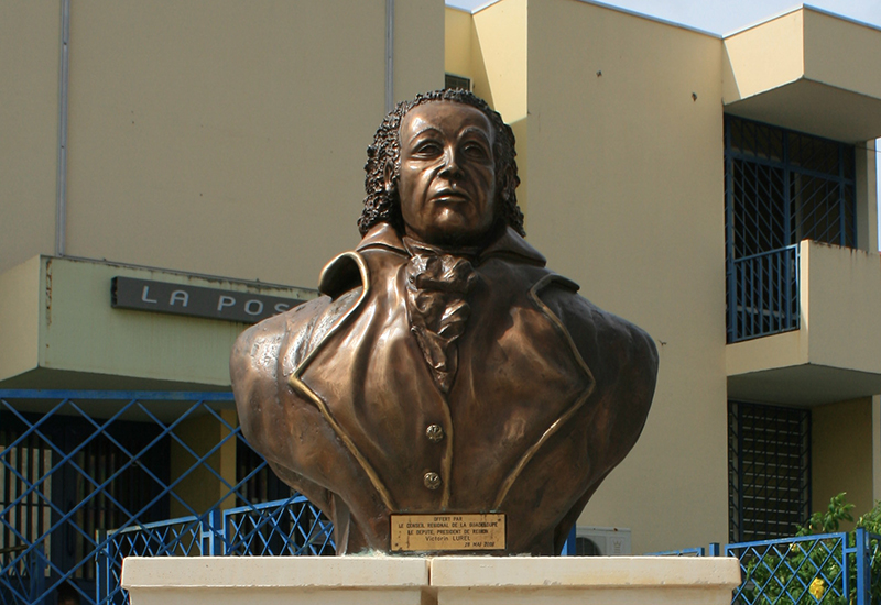 Pointe-Noire, Guadeloupe. Bust of Colonel Delgrès