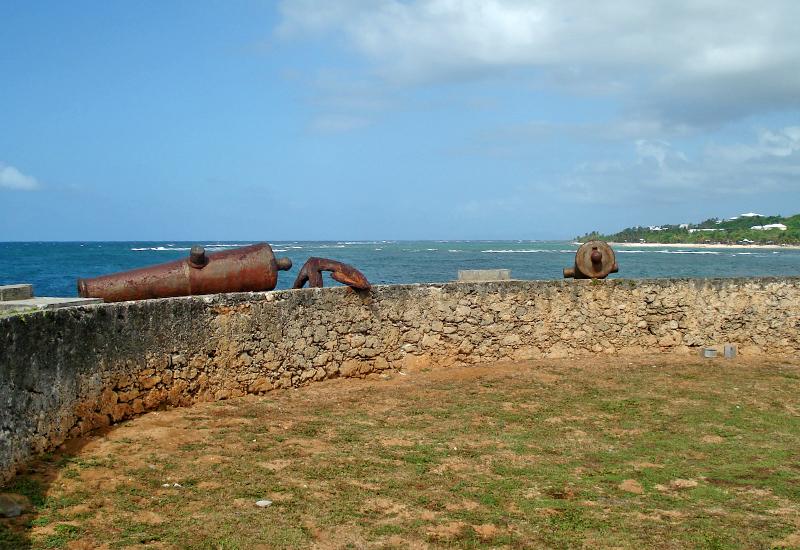 The fort, in the town of Le Moule, a good surveillance post