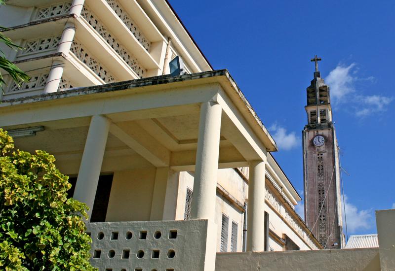 Guadeloupe, city of Morne-à-l'Eau, Saint-André Church: a separate bell tower