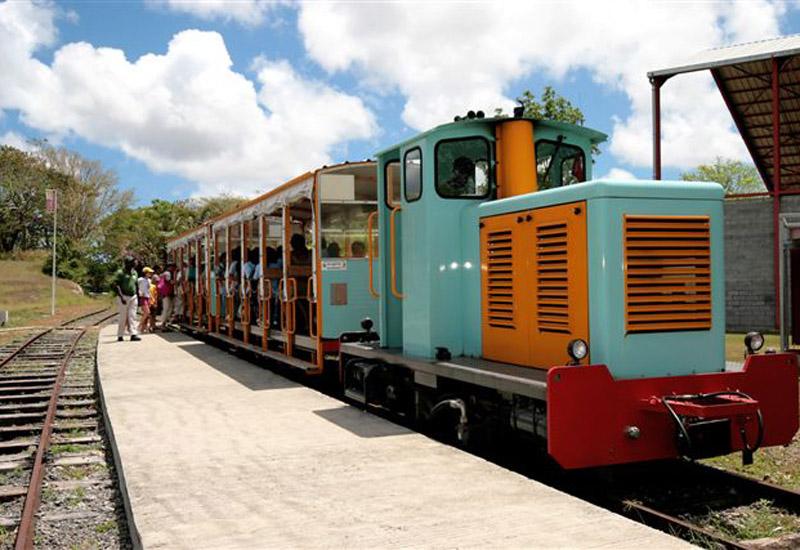 Guadeloupe - Port-Louis. Former factory of Beauport, little train ride Guadeloupe - Port-Louis. Former factory of Beauport, little train ride