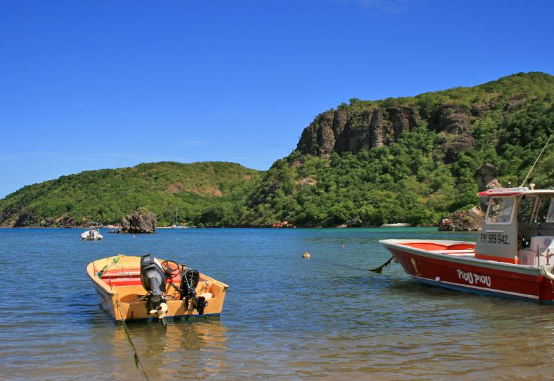 Marigot Bay, an anchorage for fishermen
