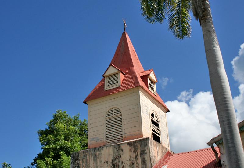 Our Lady of Good Hope, Island of La Désirade. Beautiful wooden belfry.