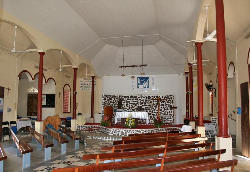 Our Lady of good help. La Désirade, Guadeloupe. Single nave and choir