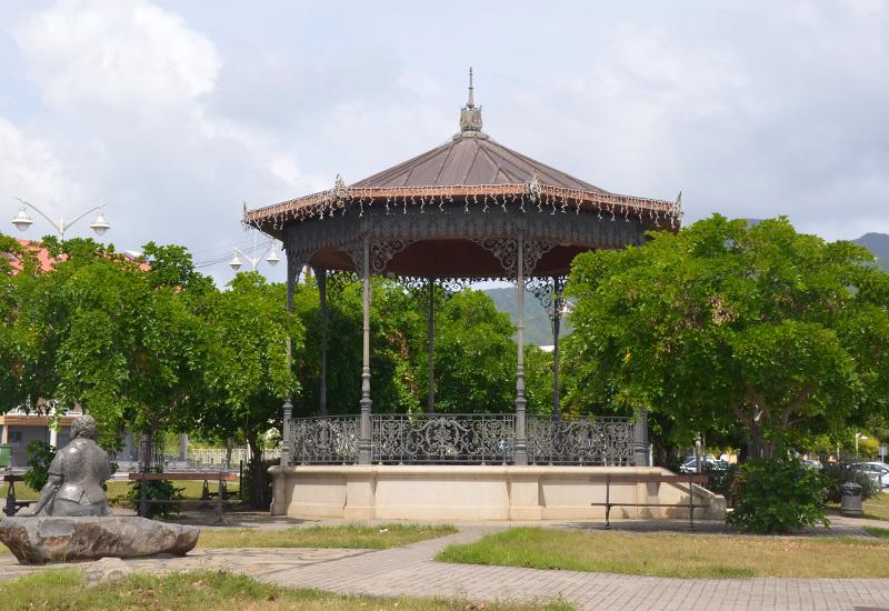 Waterfront of Basse-Terre. The kiosk regularly hosts concerts and fanfares