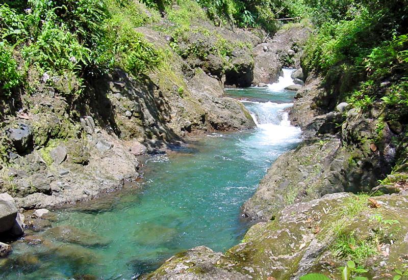 Guadeloupe, city of Gourbeyre. Le Galion river