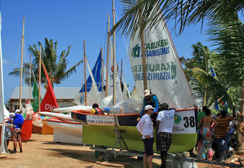 At the nautical base of Sainte-Rose, before departure